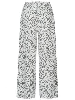 Lounge Leo Frottée Hose in weiss Rückansicht
