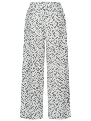 Lounge Leo Frottée Hose in weiss Rückansicht