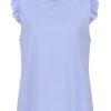 Top mit Ruffles in flieder