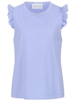 Top mit Ruffles in flieder