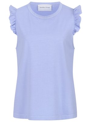 Top mit Ruffles in flieder